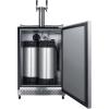 imageSummit Appliance SBC696OSCFTWIN 24 Wide BuiltIn Outdoor Cold Brew Coffee Kegerator Dual Tap Kit Weatherproof Fullsized Coffee Dispenser Digital Thermostat Automatic Defrost