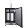 imageSummit Appliance SBC696OSNCF 24 Wide BuiltIn Outdoor NitroInfused Coffee Kegerator Weatherproof Fullsized Coffee Dispenser Automatic Defrost Digital Thermostat Casters Open Door Alarm