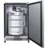 imageSummit Appliance SBC696OSNK 24 Wide BuiltIn Outdoor Kegerator Weatherproof Fullsized Beer Dispenser 604 cuft Capacity Digital Thermostat Automatic Defrost LED Lighting Selfclosing Door