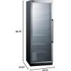 imageSummit Appliance SCR1401LH FullSize Commercial Beverage Merchandiser with Left Hand Door Stainless Steel Interior Digital Thermostat SelfClosing Glass Door Lock and Black CabinetBlack