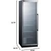 imageSummit Appliance SCR1401LH FullSize Commercial Beverage Merchandiser with Left Hand Door Stainless Steel Interior Digital Thermostat SelfClosing Glass Door Lock and Black CabinetStainless Steel