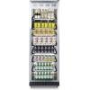 imageSummit Appliance SCR1401RI FullSize Commercial Beverage Merchandiser with Selfclosing Glass Door Right Hand Door Swing Sheet Pans and Adjustable Tray Supports Black Cabinet and Removable DollyStainless Steel