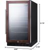imageSummit Appliance SCR1841BPNRADA 18 Wide Builtin Beverage Center Stainless Steel PanelReady Door Trim Panel Not Included ADA Compliant 27 cuft Capacity Digital Thermostat Automatic Defrost