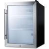 imageSummit Appliance SCR314L Compact Beverage Center 21 cuft Automatic Defrost Interior LED Light Adjustable Thermostat Sealed Back Front Lock