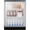 imageSummit Appliance SCR600BGLBISH Commercially Listed 55 CuFt BuiltIn Undercounter Beverage Center with Glass Door Auto Defrost FullLength Towel Bar Handle Lock and Black Cabinet