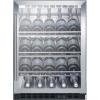 imageSummit Appliance SCR610BLCH Builtin Undercounter Commercial Wine Cellar with Stainless Steel Interior Champagne Shelving Auto Defrost Digital Controls Lock and Black Cabinet