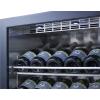 imageSummit Appliance SCR610BLCH Builtin Undercounter Commercial Wine Cellar with Stainless Steel Interior Champagne Shelving Auto Defrost Digital Controls Lock and Black Cabinet