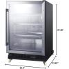 imageSummit Appliance SCR610BLRI Builtin Undercounter Mini Reachin Commercial Beverage Center wSS Interior Sheet Pans and Adjustable Tray Supports Lock Digital Thermostat and Removable Dolly