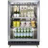 imageSummit Appliance SCR610BLRI Builtin Undercounter Mini Reachin Commercial Beverage Center wSS Interior Sheet Pans and Adjustable Tray Supports Lock Digital Thermostat and Removable Dolly