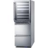 imageSummit Appliance SWCDAF24PNR 24 Wide Combination DualZone Wine Cellar and 2Drawer AllFreezer Panels Not Included 34 cuft Refrigerator Capacity Up to 46 Bottles Wine Cellar Automatic DefrostPanel Ready