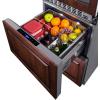 imageSummit Appliance SWCDRF24PNR 24 Wide Combination DualZone Wine Cellar and 2Drawer RefrigeratorFreezer Panels Not Included 39 cuft Refrigerator Capacity up to 46 bottles LED LightingPanel Ready
