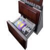 imageSummit Appliance SWCDRF24PNR 24 Wide Combination DualZone Wine Cellar and 2Drawer RefrigeratorFreezer Panels Not Included 39 cuft Refrigerator Capacity up to 46 bottles LED LightingPanel Ready