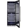 imageSummit Appliance SWCP2163CSS 24 Wide DualZone Wine Cellar Builtin Capable 2 Temperature Zones Digital Thermostat 163 Bottles Capacity LED Lighting FactoryInstalled LockStainless Steel