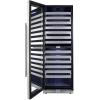 imageSummit Appliance SWCP2163CSSLHD 24 Wide DualZone Wine Cellar Commercially Approved Builtin Capable 163 Bottles Capacity Automatic Defrost Glass Door Open Door Alarm Digital Thermostat