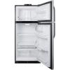 imageSummit BKRF21SS 30 Top Freezer Refrigerator with 204 cu ft Capacity Temperature Alarm Crisper Door Storage and Frost Free Operation in Stainless SteelStainless Steel