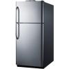imageSummit BKRF21SS 30 Top Freezer Refrigerator with 204 cu ft Capacity Temperature Alarm Crisper Door Storage and Frost Free Operation in Stainless SteelWhite