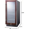 imageSummit SCR1536BGPNR Summit SCR1536BGPNR 15 Inch Wide Commercial Beverage Center with Professional HandlePanel Ready