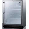 imageSummit SCR600BGLCSSADA 24 Inch Compact Refrigerator in Aluminum Silver