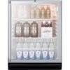 imageSummit SCR600BGLSHADA 24 ADA Compliant Beverage Center with 55 cu ft Capacity Double Pane Tempered Glass Door Factory Installed Lock and Automatic Defrost in Stainless Steel
