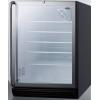 imageSummit SCR600BGLSHADA 24 ADA Compliant Beverage Center with 55 cu ft Capacity Double Pane Tempered Glass Door Factory Installed Lock and Automatic Defrost in Stainless Steel