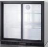 imageSummit SCR700BCSS 36 Freestanding Beverage Center with 74 cu ft Capacity 4 Adjustable Wire Shelves Lock Adjustable Thermostat and Automatic Defrost in BlackGlass  Stainless Steel