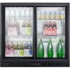 imageSummit SCR700BCSS 36 Freestanding Beverage Center with 74 cu ft Capacity 4 Adjustable Wire Shelves Lock Adjustable Thermostat and Automatic Defrost in BlackGlass  Stainless Steel