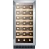 imageSummit SWC1535B 15 BuiltIn Undercounter Glass Door Wine Cellar with Lock and Digital Controls GlassBlack