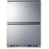 imageSummit 24 Two Drawer Freezer 426 cuft Capacity Builtin 2 Drawer Freezer Stainless Steel Panel Ready Capable SCFF532D Panels Not IncludedStainlessSteel