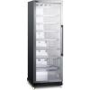 imageSummit Appliance SCR1401LHRI FullSize Commercial Beverage Merchandiser with Selfclosing Glass Door Left Hand Door Swing Sheet Pans and Adjustable Tray Supports Black Cabinet and Removable DollyStainless Steel