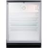 imageSummit Appliance SCR600BGLBISH Commercially Listed 55 CuFt BuiltIn Undercounter Beverage Center with Glass Door Auto Defrost FullLength Towel Bar Handle Lock and Black Cabinet