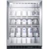 imageSummit Appliance SCR610BLCH Builtin Undercounter Commercial Wine Cellar with Stainless Steel Interior Champagne Shelving Auto Defrost Digital Controls Lock and Black Cabinet