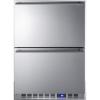 imageSummit FF642D Drawer Refrigerator Stainless Steel 24 Wide BuiltIn 2Drawer AllRefrigerator Panel Ready Panel not includedStainless Steel