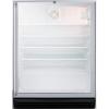 imageSummit SCR600BGLSHADA 24 ADA Compliant Beverage Center with 55 cu ft Capacity Double Pane Tempered Glass Door Factory Installed Lock and Automatic Defrost in Stainless Steel