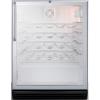 imageSummit SWC6GBLCSS Wine Chiller Beverage Refrigerator GlassStainless Steel