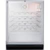 imageSummit SWC6GBLSHADA Wine Chiller Beverage Refrigerator GlassBlack