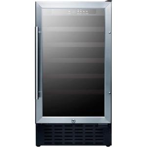 imageSummit 18 Wine Cellar 34 Bottle 33 cuft 93L Capacity Stainless Steel amp Glass SWC1840B