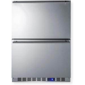 imageSummit 24 Two Drawer Freezer 426 cuft Capacity Builtin 2 Drawer Freezer Stainless Steel Panel Ready Capable SCFF532D Panels Not IncludedStainlessSteel