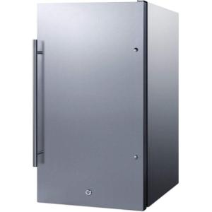 imageSummit Appliance FF195CSS Commercially Approved ENERGY STAR Certified 19 Wide Shallow Depth Allrefrigerator for Builtin or Freestanding Use with Front Lock and Stainless Steel Exterior