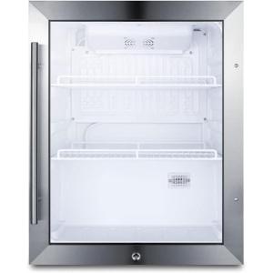 imageSummit Appliance SCR314L Compact Beverage Center 21 cuft Automatic Defrost Interior LED Light Adjustable Thermostat Sealed Back Front Lock