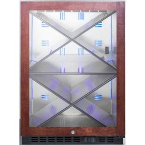 imageSummit Appliance SCR610BLXPNR Builtin Undercounter Commercially Listed Wine Cellar with PanelReady Door Trim Stainless Steel Interior Diamond Style Shelving Digital Controls Lock amp Black Cabinet