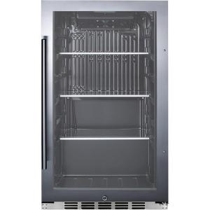 imageSummit Appliance SPR488BOSH34 Shallow Depth IndoorOutdoor Beverage Cooler 313 cuft Capacity 1775 Depth Weatherproof Design Sealed Back Factory Installed Lock LED Lighting Black Interior