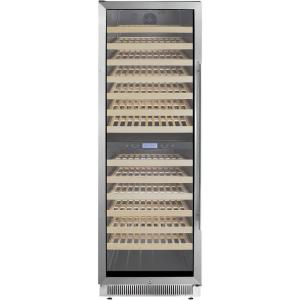 imageSummit Appliance SWCP2116LHD 24 Wide DualZone Wine Cellar Commercially Approved 116 Bottles Capacity Automatic Defrost Black Cabinet Digital Thermostat LeftHand Door Swing Sealed Back