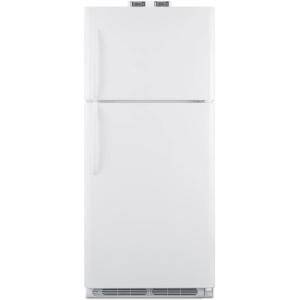 imageSummit BKRF21SS 30 Top Freezer Refrigerator with 204 cu ft Capacity Temperature Alarm Crisper Door Storage and Frost Free Operation in Stainless SteelWhite