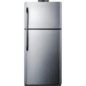 imageSummit BKRF21SS 30 Top Freezer Refrigerator with 204 cu ft Capacity Temperature Alarm Crisper Door Storage and Frost Free Operation in Stainless SteelStainless Steel