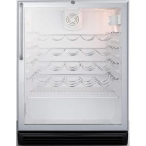 imageSummit SWC6GBLCSS Wine Chiller Beverage Refrigerator GlassStainless Steel