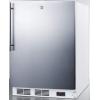 imageAccucold ACF48WSSHVADA Builtin Undercounter ADA Compliant FrostFree AllFreezer for General Purpose Use with Digital Thermostat Stainless Steel Door Thin Handle Lock and White Cabinet