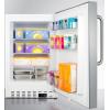 imageSummit Appliance ALFZ36CSS Builtin Undercounter ADA Compliant Residential AllFreezer with Stainless Steel Cabinet Towel Bar Handle Door Storage Adjustable Thermostat and Manual DefrostStainless Steel