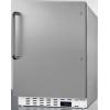 imageSummit Appliance ALFZ36CSS Builtin Undercounter ADA Compliant Residential AllFreezer with Stainless Steel Cabinet Towel Bar Handle Door Storage Adjustable Thermostat and Manual DefrostStainless Steel