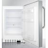 imageSummit Appliance ALFZ36CSS Builtin Undercounter ADA Compliant Residential AllFreezer with Stainless Steel Cabinet Towel Bar Handle Door Storage Adjustable Thermostat and Manual DefrostStainless Steel