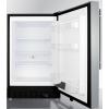 imageSummit Appliance ALFZ37BCSSHV Builtin Undercounter ADA Compliant Residential AllFreezer with Stainless Steel Cabinet Vertical Handle Door Storage Adjustable Thermostat and Manual DefrostStainless Steel